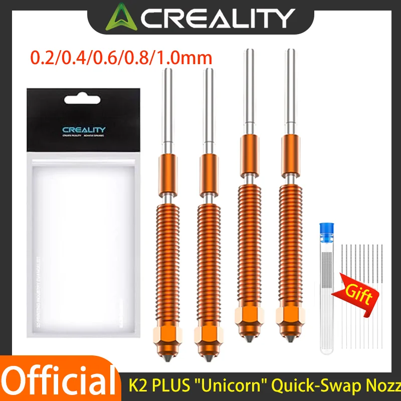 

Creality "Unicorn" K2P Quick-Swap Nozzle Kit Upgraded Material Multiple Aperture Options for K2 Plus 3D Printing Accessories