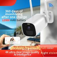 Techage 3MP Wifi Camera Battery Outdoor Waterproof PIR Motion Alarm Night Vision Monitor Low Powered  Wireless CCTV Security