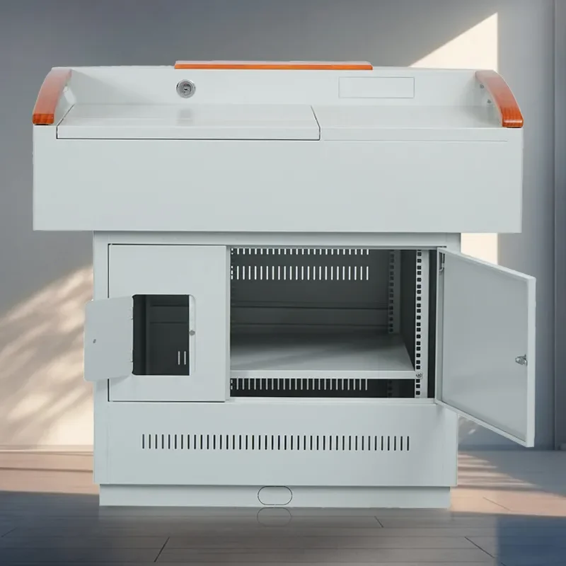 for Steel Podium Multimedia Center Console School Furniture Smart Audio Visual Teaching Podium