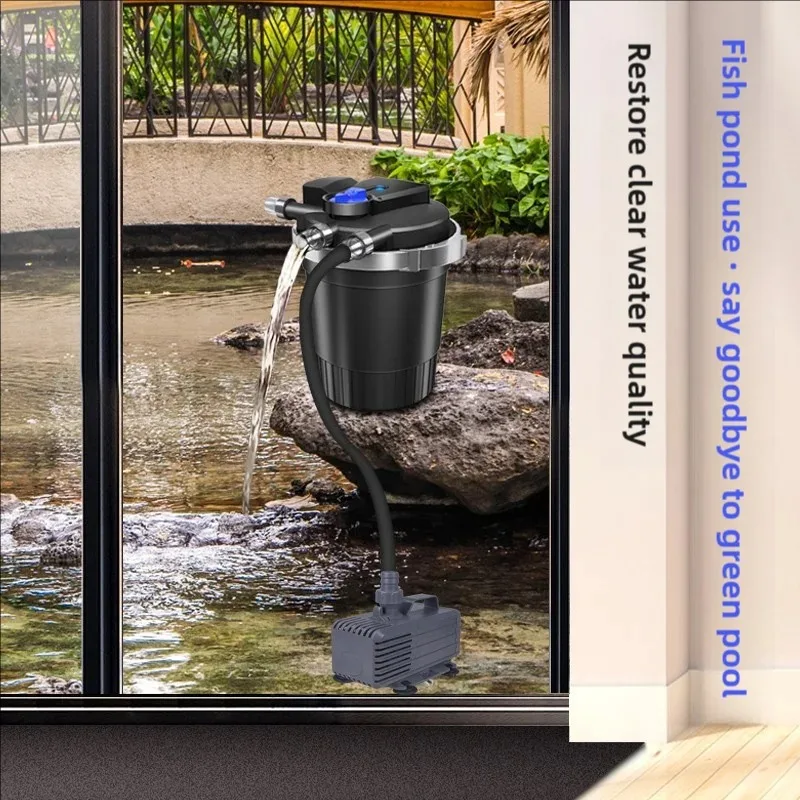 CPF-1500 Courtyard Landscape Fish Pond Filtration Water Circulation System Outdoor Large External Pool Purification Barrel