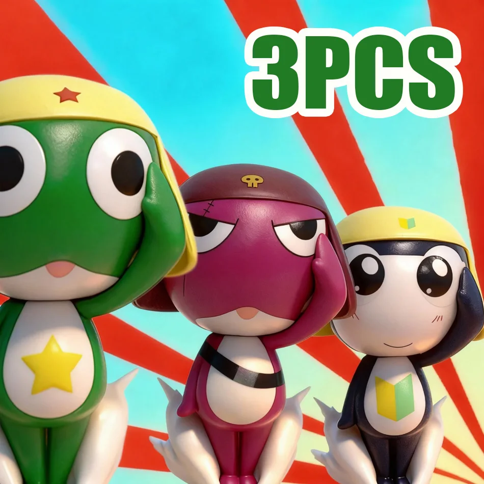Anime-Peripheriegerät im neuen Stil „KERORO“: Sergeant, private zweite Klasse und Corporal-Roboter-Alien-Figur, Geschenk- und Sammelartikel