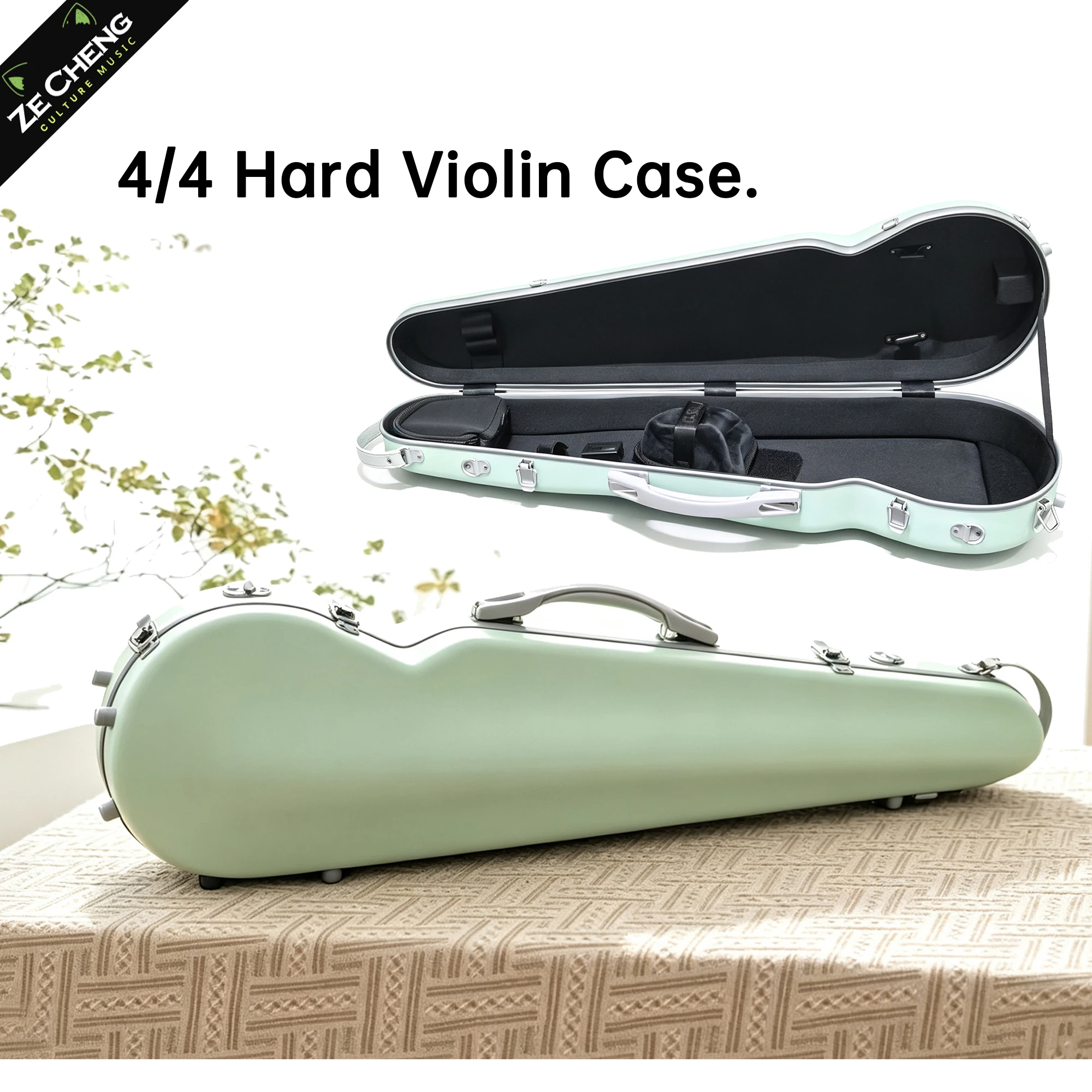 Professional Lightweight Violin Hard Case 4/4 3/4, Pc Composite with Backpack Straps, Shockproof Scratch-Resistant