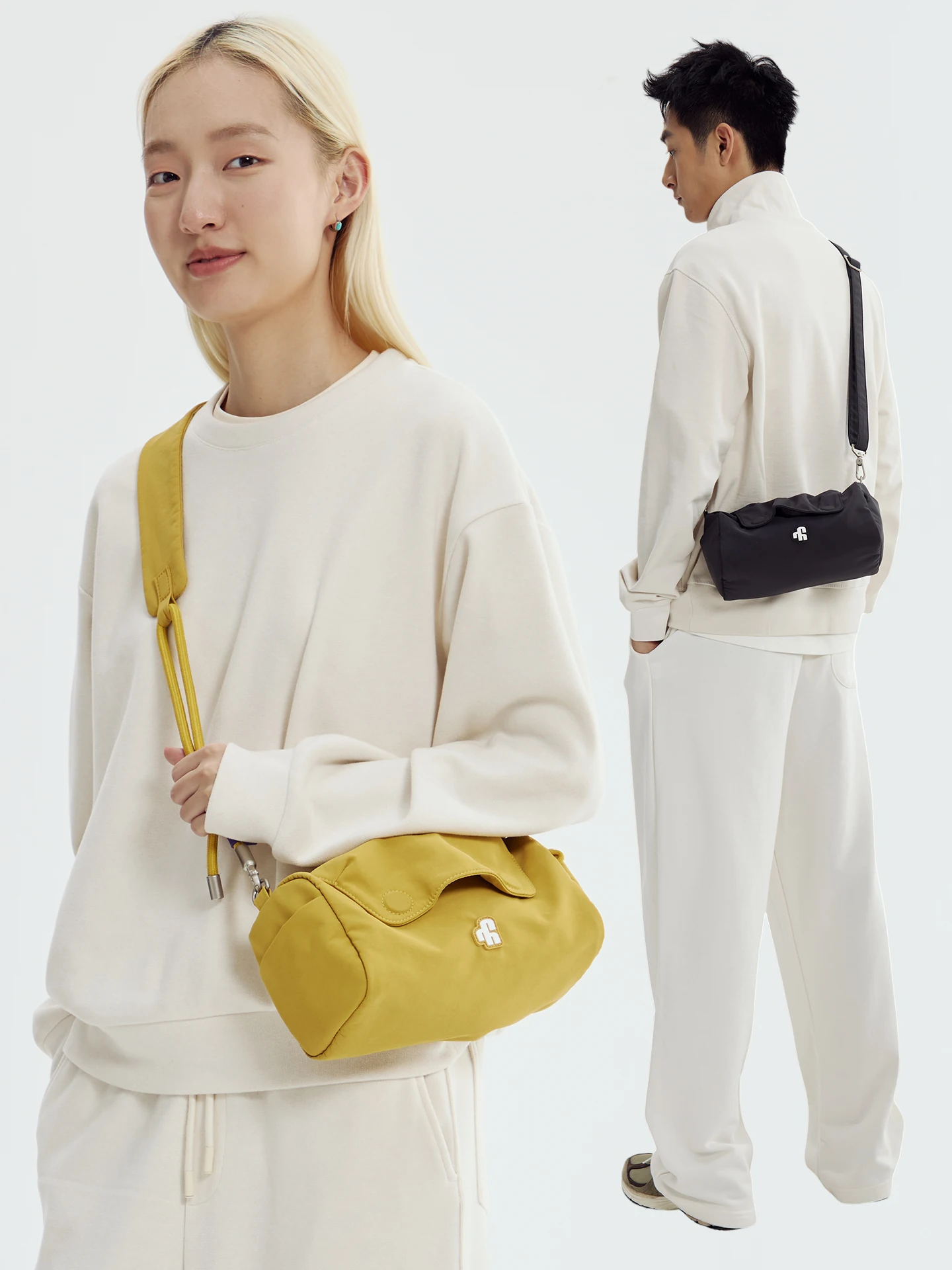 VAOPER Casual Sporty  Foldover Cover Crossbody Bag Unisex Lightweight Nylon Soft Handle for Daily Commuting And Leisure