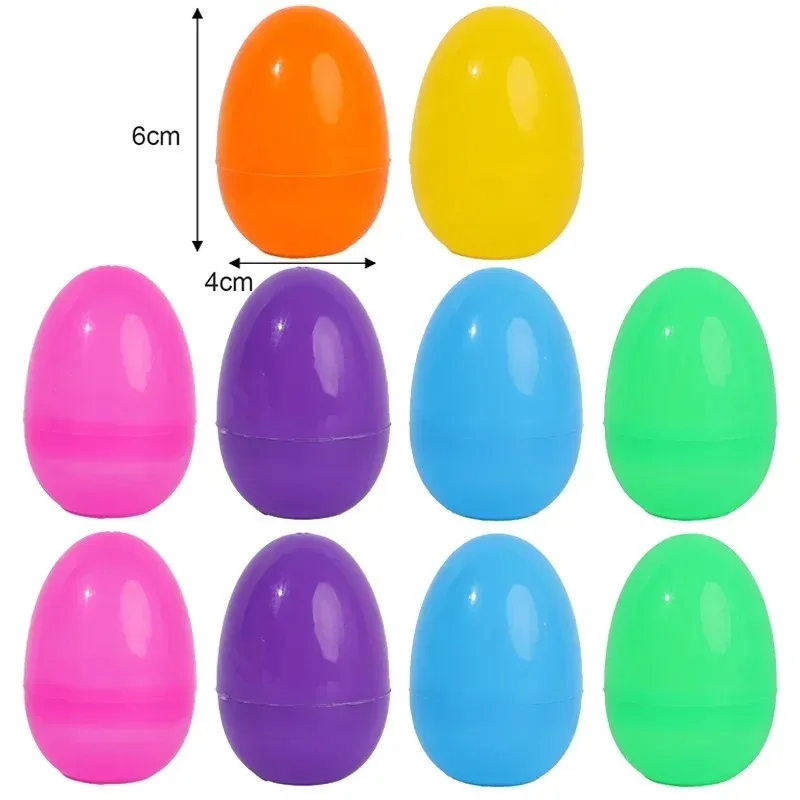 10/20pcs plastic Halloween egg stuffed plastic egg children's toys color gift packaging box Easter party DIY handicraft supplies 6