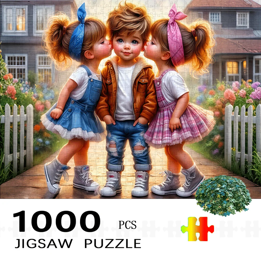 [Colorful Jigsaw Puzzle Toy] 1000pcs Colorful Outdoor Playground Scene Jigsaw Puzzle Toy - Brain-Engaging DIY Home Decor for A