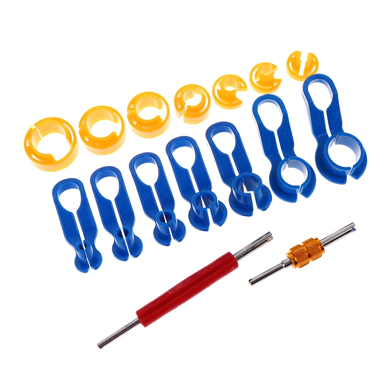 16Pcs Fuel Line Disconnect Removal Tool Kit: Angle Coupling Quick Disassembly Oil Pipes AC Systems