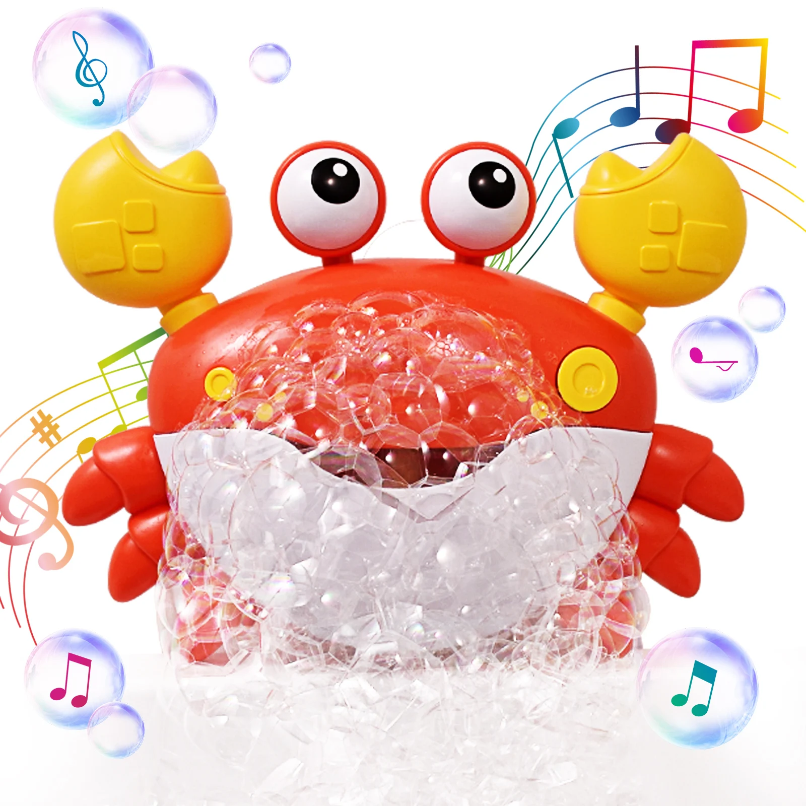 Crab Bubble machine Baby bathroom bath toy electric one-click start music Baby bathtub splashing spit bubbles