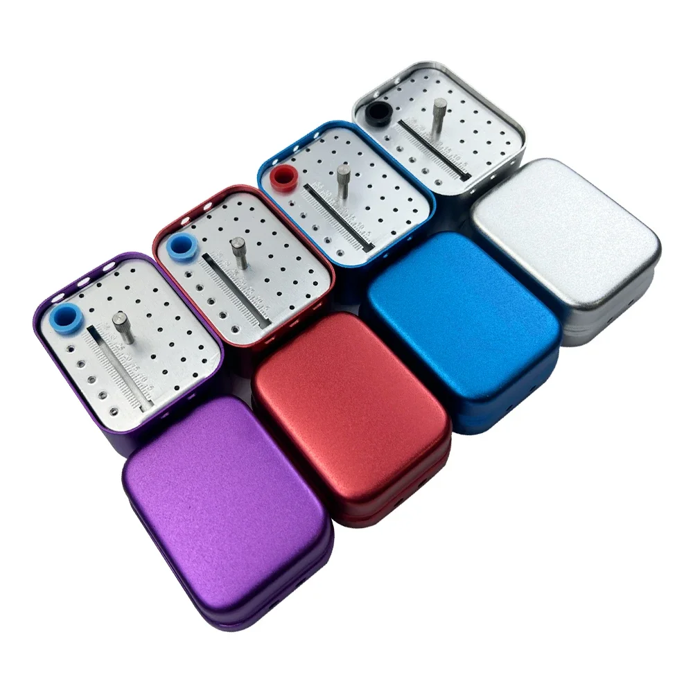 1Pcs Dental Disinfection Box 30 Holes Full Hole Endo Box Dental Diamond Bur Holder Autoclave Sterilizer Case Burs