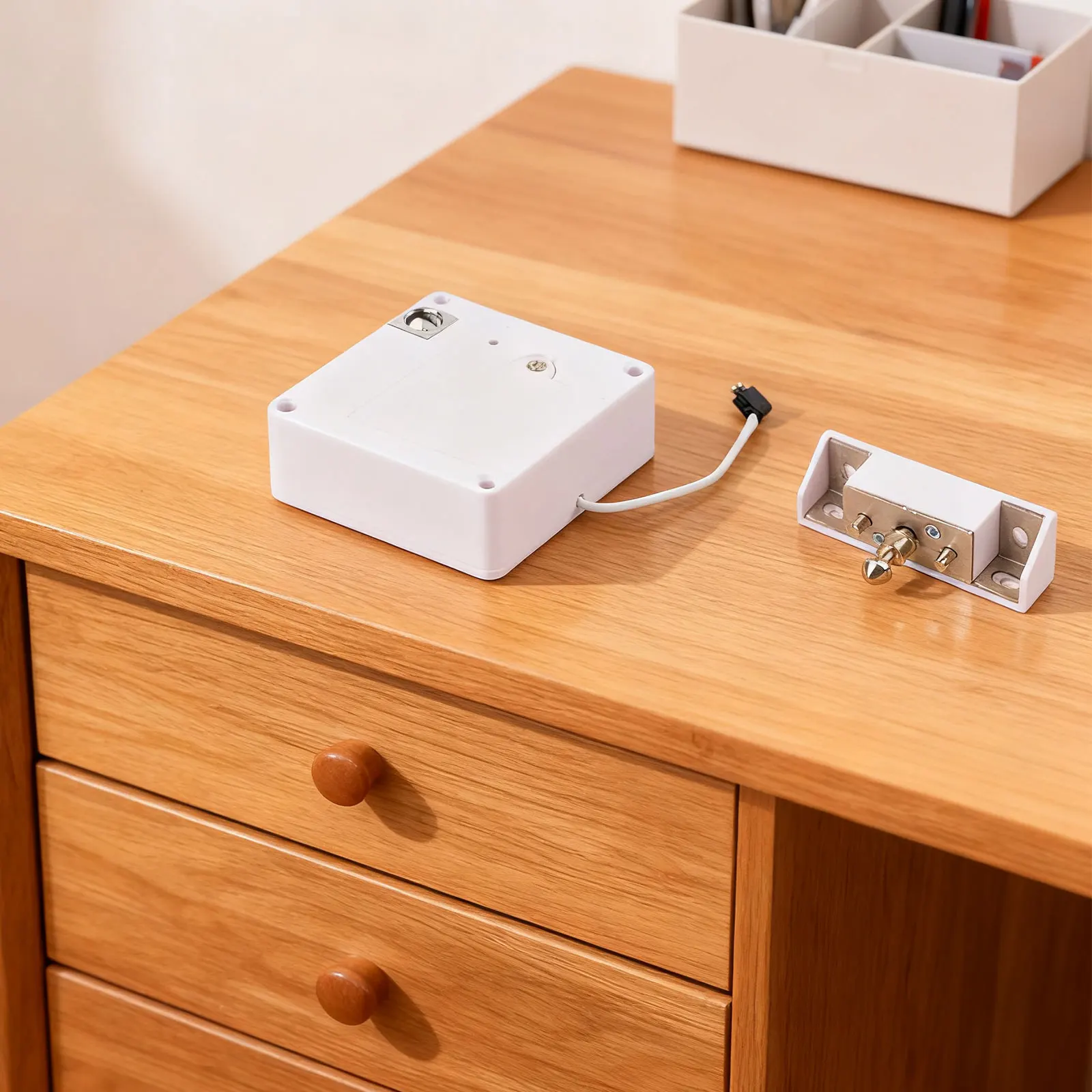 

Cabinet Lock Drawer Lock White Swipe NFC Card Desk Cabinet Lock For Shoe Cabinet Home Use Invisible Lock Punch-free