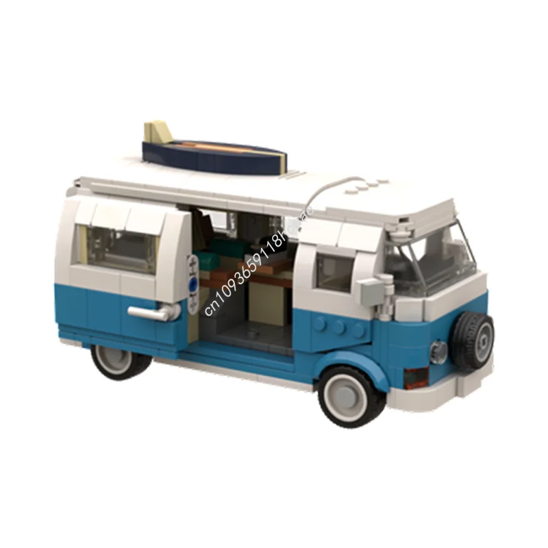 681 pièces MOC Volkswagen CamperVan figurines modèle blocs de construction jouets d'architecture assembler idée cadeaux de noël brique enfants