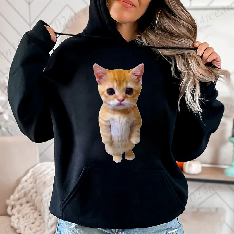 

Funny Cat Print Women Casual Hoodies Women Autumn Spring Harajuku Streetwear Girl Boy Casual Fashion Hoodies Sportwear Clothes