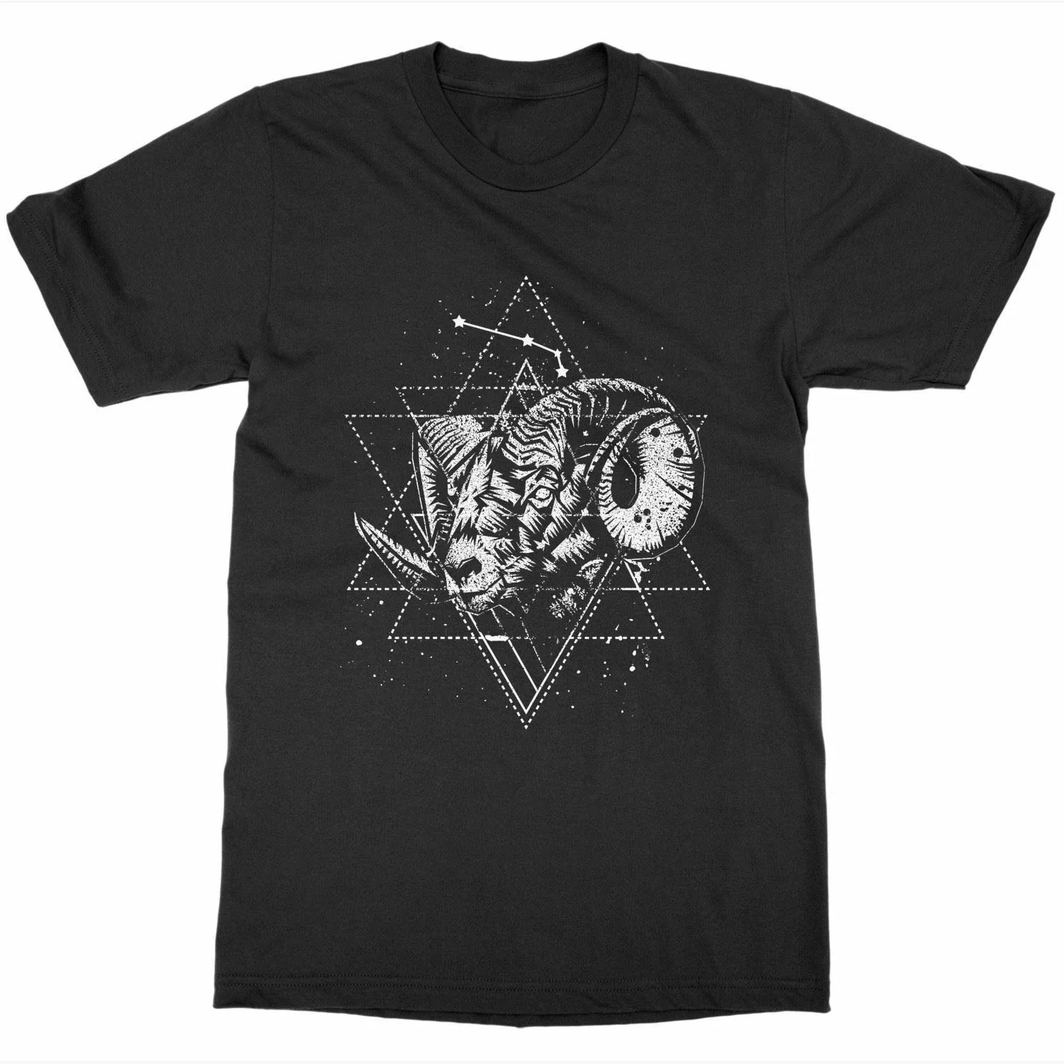 Horoscope Astrology Sign Zodiac Aries Birthday Gift Mens T-Shirt 100% Cotton O-Neck Summer Short Sleeve Casual Unisex T-shirt