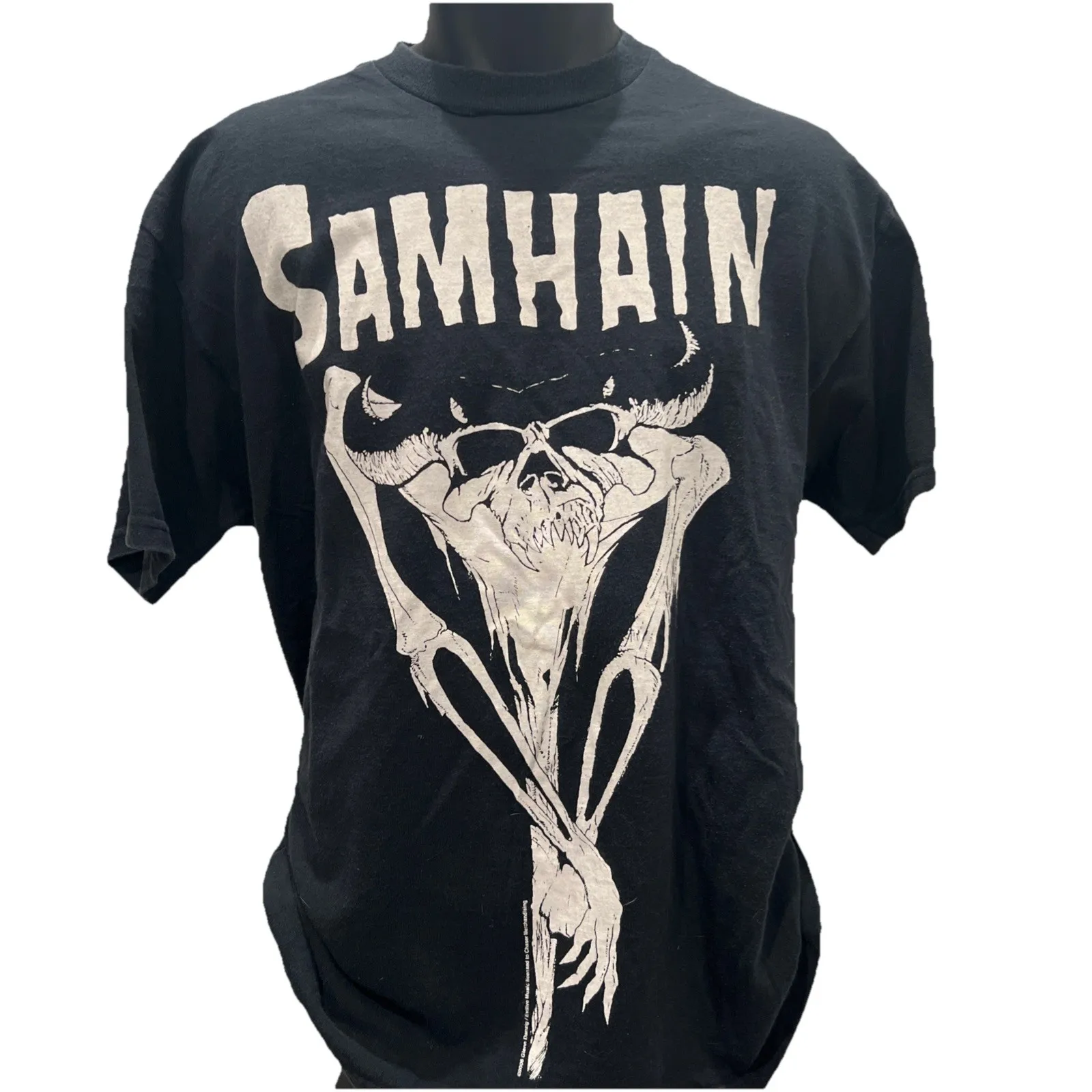 Samhain Skeleton Graphic T‑Shirt – 2006 Evilive – Fruit of the Loom-XL Danzig
