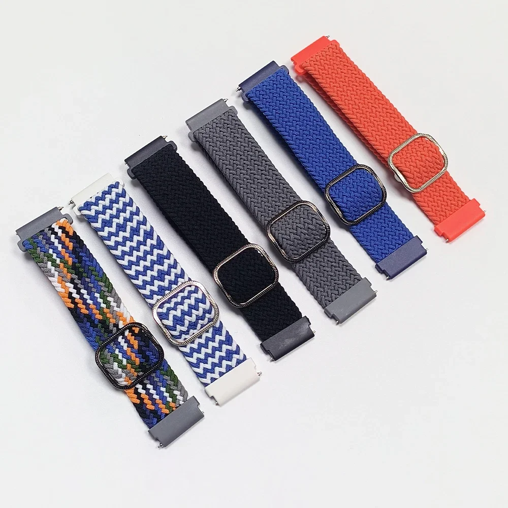22/20 mm gevlochten band voor Samsung Galaxy Watch 4 5 6 7/4 6 Classic/Active 2 nylon band voor HUAWEI Watch GT 5 4 3 Correa armband