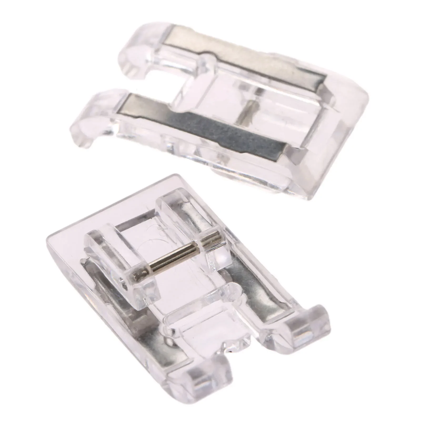 1pc Transparent Plastic Household Domestic Sewing Machine Satin Stitch Presser Foot Feet Snap-on for Singer Brother Juki 3X1.8cm