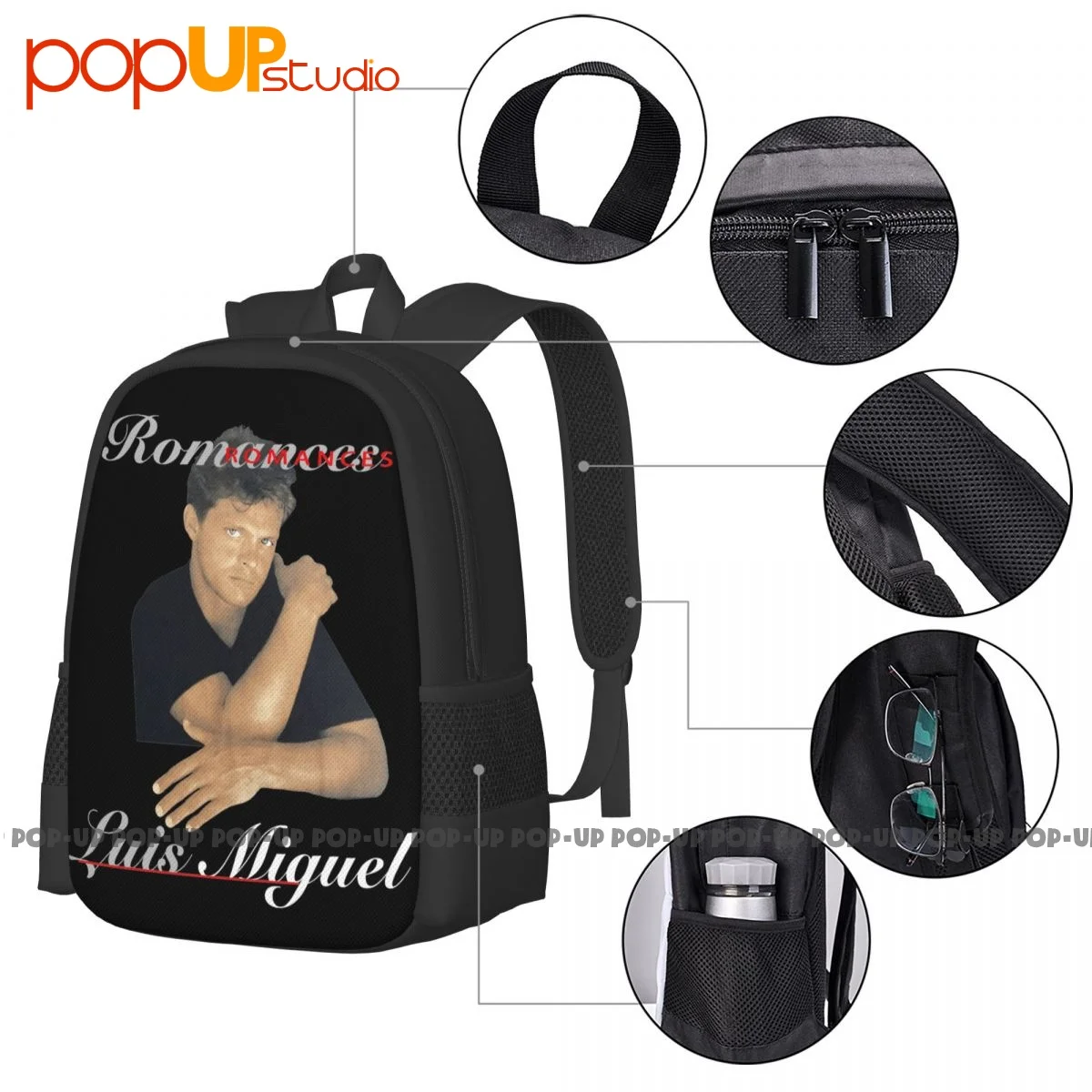 Luis Miguel Romances On A Cronies Tag Backpack Large Capacity Cute New Style Personalised Large Capacity