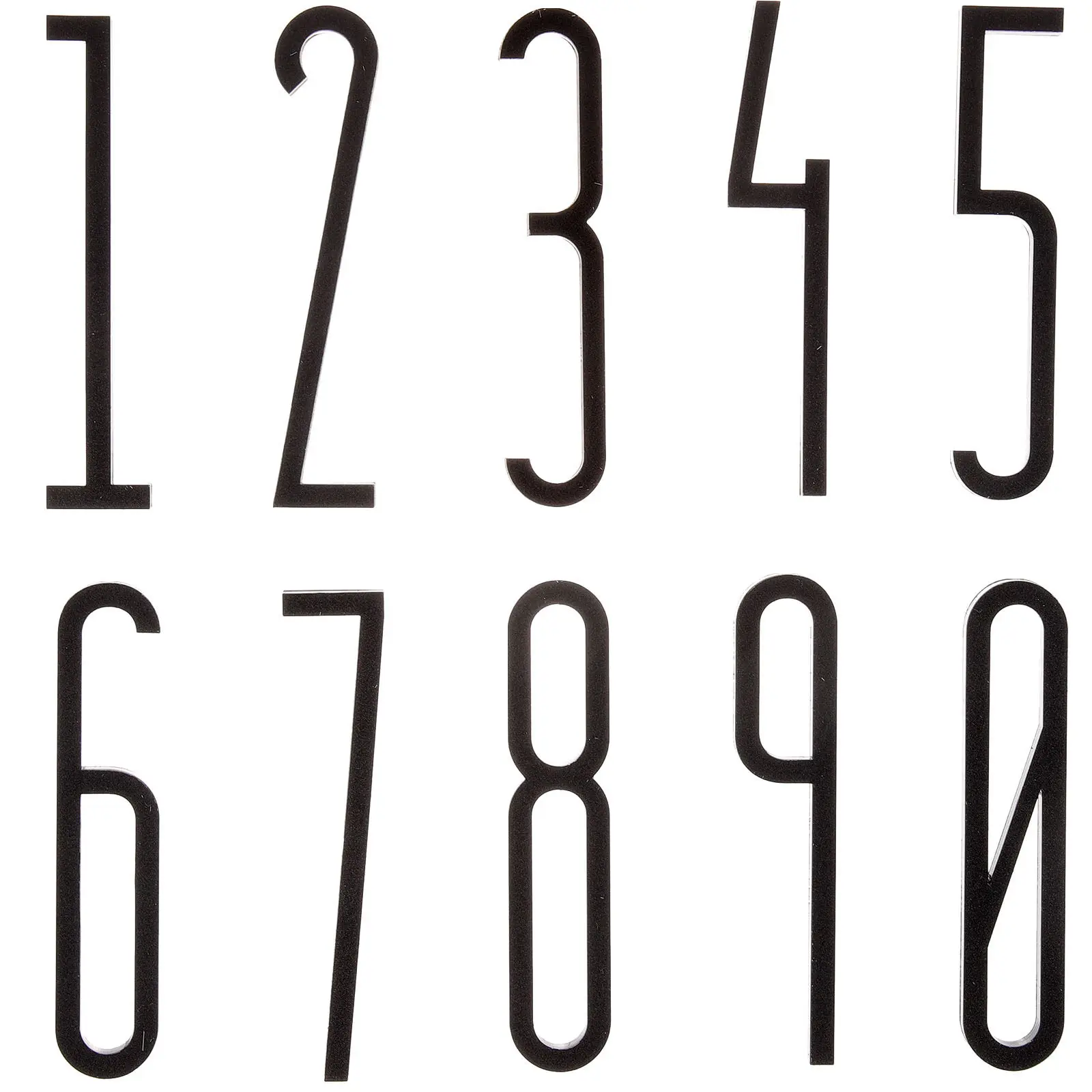 10Pcs 3D Self-Adhesive Numbers Address Numbers for Outside Door Wall Mailbox Exterior Home Office Apartment