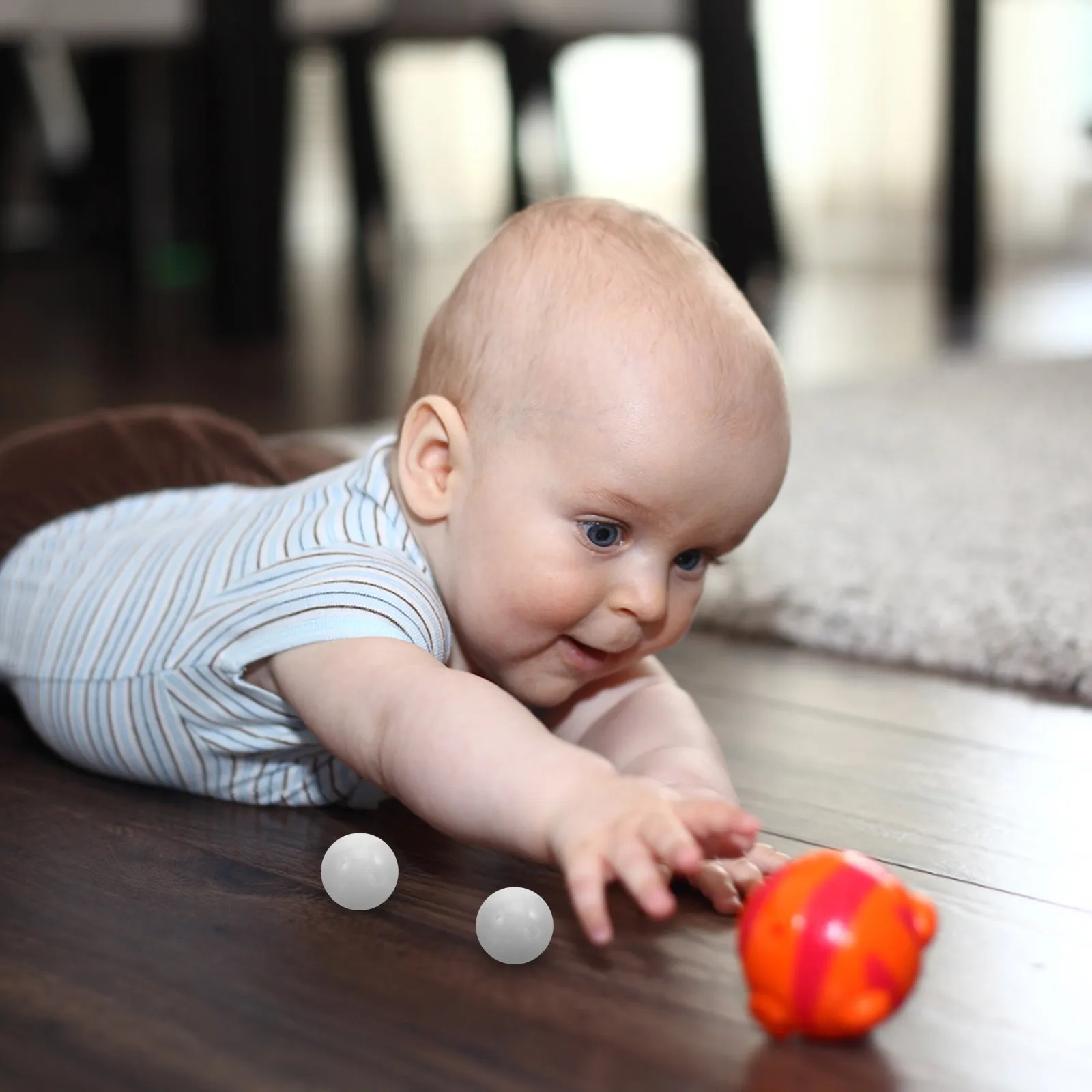 

30 шт. легких, безопасных, гладких шариков-вкладышей для изготовления звуковых элементов для вязаных игрушек, колокольчиков и кукол-животных