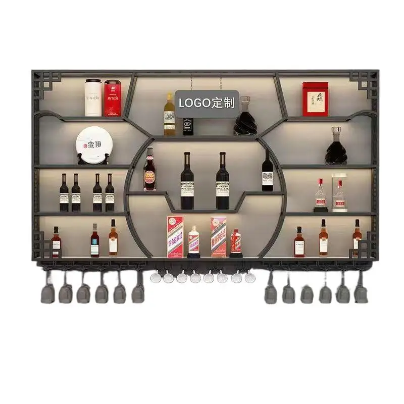 

Винная полка, полка, настенная подвесная стойка, барная стойка, домашняя подвесная стена из кованого железа