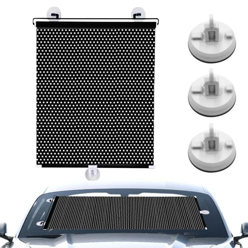 Windshield Sun Shade UV Proof Retractable Windshield Sun Visor Vehicle Removable Car Window Sun Blocks For Keeping Cool & Heat