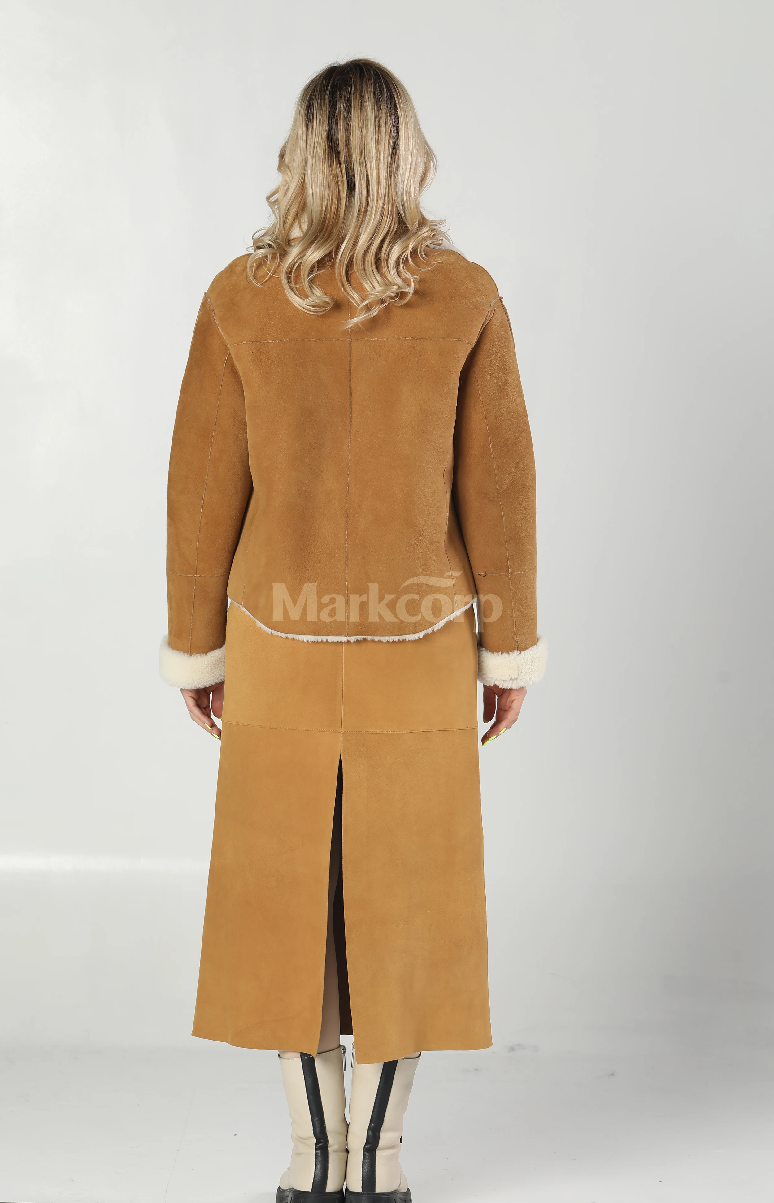 【Markcorp】Modieus vintage bont van echt schapenleer