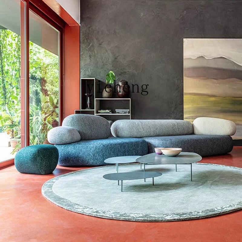

Zz minimalist pebble tofu sofa creative rock hotel B & B module combination