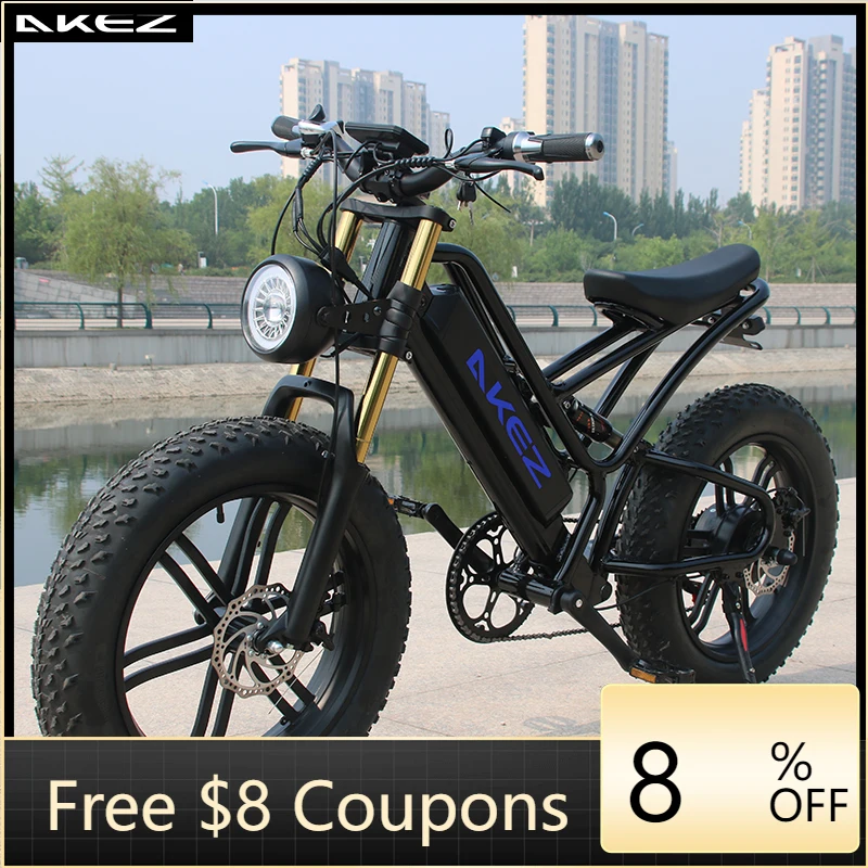 

STLF DZ WJW Advanced A STOCK 500w 750w 1000W Akez Off Road Electric Bike Fat Tire E-bike