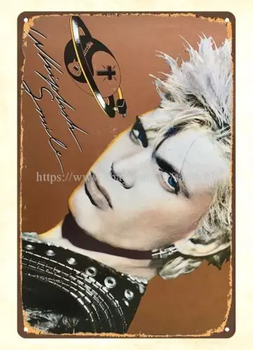 Крышка альбома Билли идол уайплаша улыбка металлическая Оловянная вывеска вдохновляющий Настенный декор