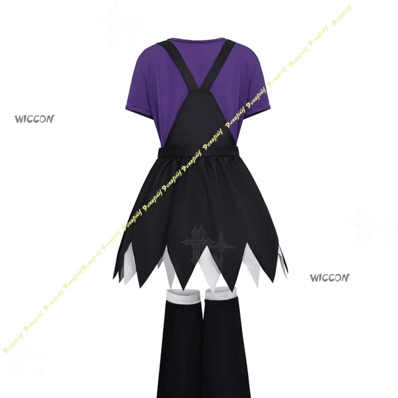 Disfraz de Cosplay de Game Cos Lily Lovebraid, Top, Falda, Calcetines, Uniforme para Halloween, Carnaval, Juego, Vestido Morado, Fiesta Lolita