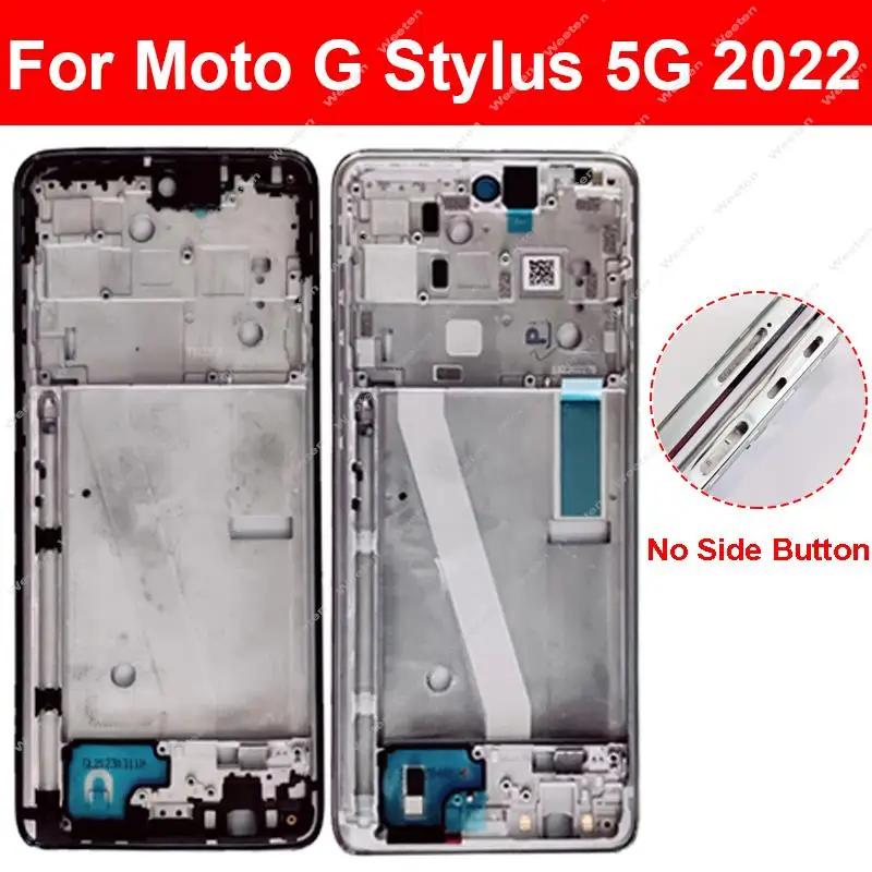 Middle Housing Frame For Motorola MOTO G Stylus 5G 2022 Middle Frame Cover Bezel Flex Cable Parts