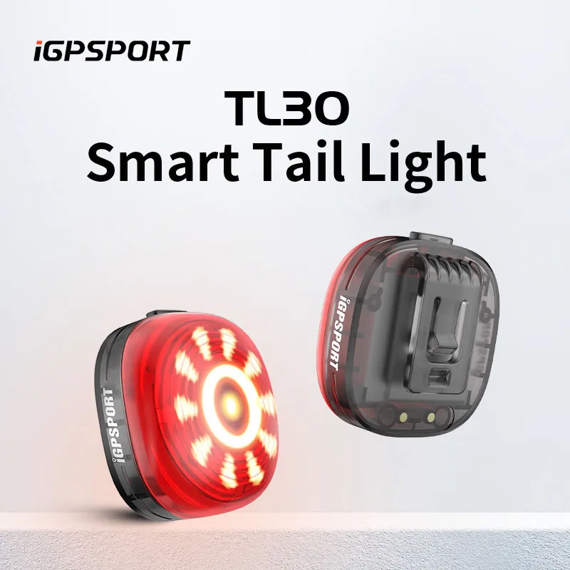 iGPSPORT TL30 Inteligente Cauda Luz Traseira Da Bicicleta Luz De Aviso Do Freio Lâmpada À Prova D\' Água LED 6 Modos Ciclismo Taillight Acessórios Da