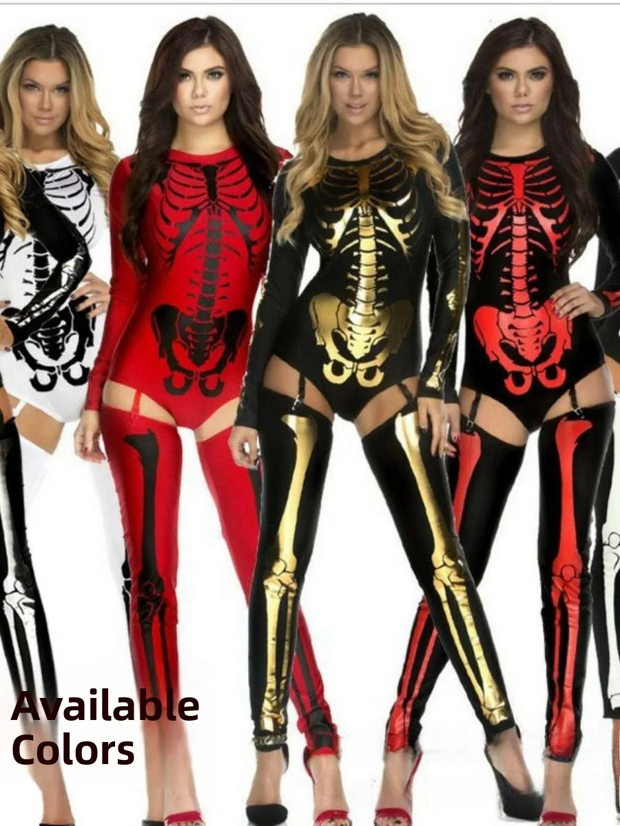 

Зомби orm Свадебный костюм Доктора Ведьмы Хэллоуин Представление Ночной клуб ow Скелет Наряд Женский Традиционный Этнический St...