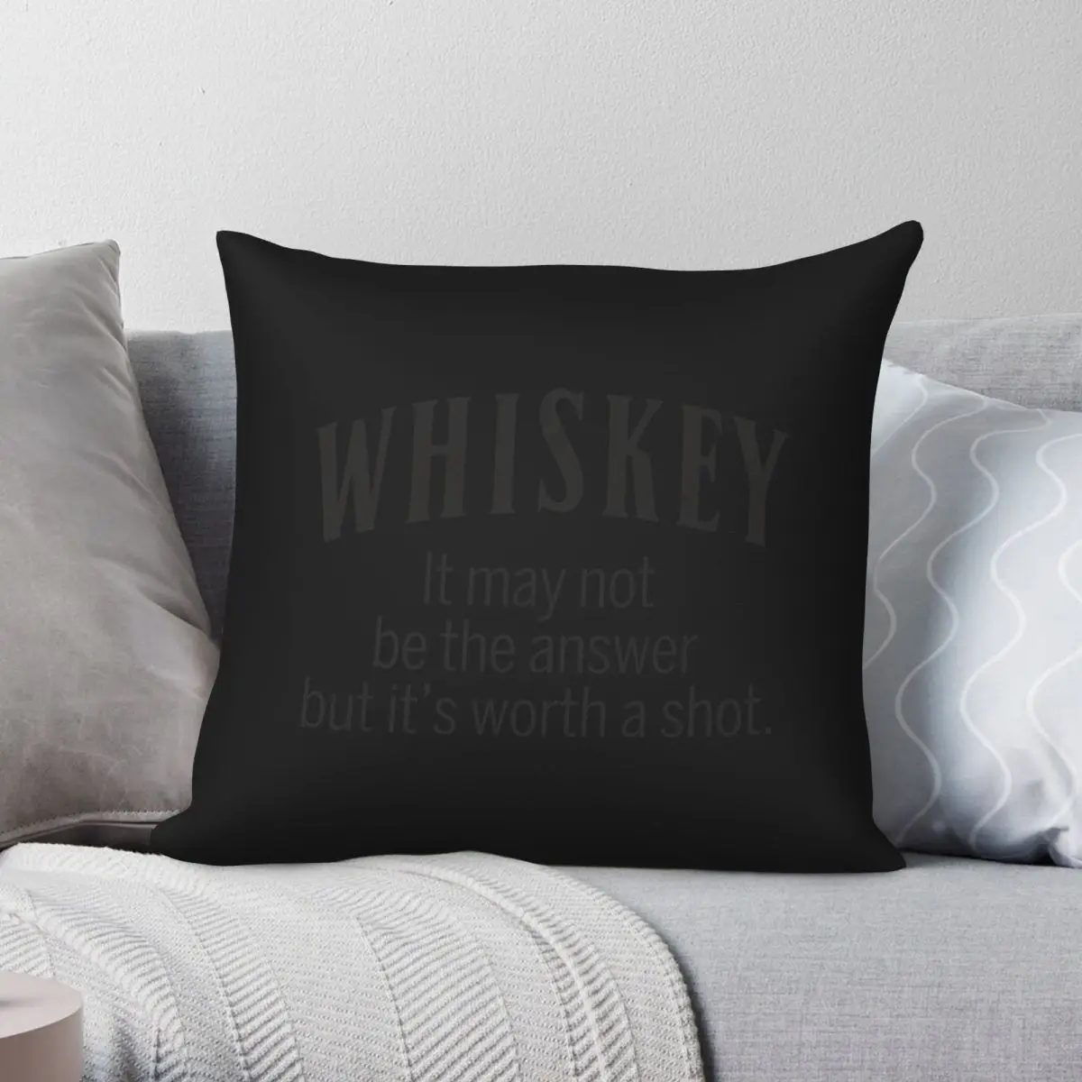 Whiskey Arched Square Pillowcase Polyester Linen Velvet Printed Zip Decorative Pillow Case Room Cushion Cover 18