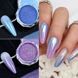 Neon Pearl Powder Gradient Glitter Mirror Metallic Effect Nail Art Dust Gel Polish Chrome Pigment Manicure Decorations