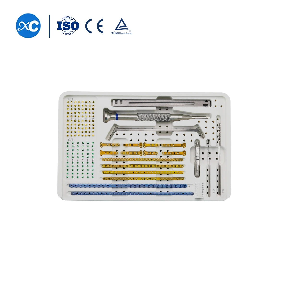 Plate Vet ALPS Sys T E Ms, Contain Plates And Screws Mini Veterinary Pet Surgery ALPS Instrument Set For Meiofauna