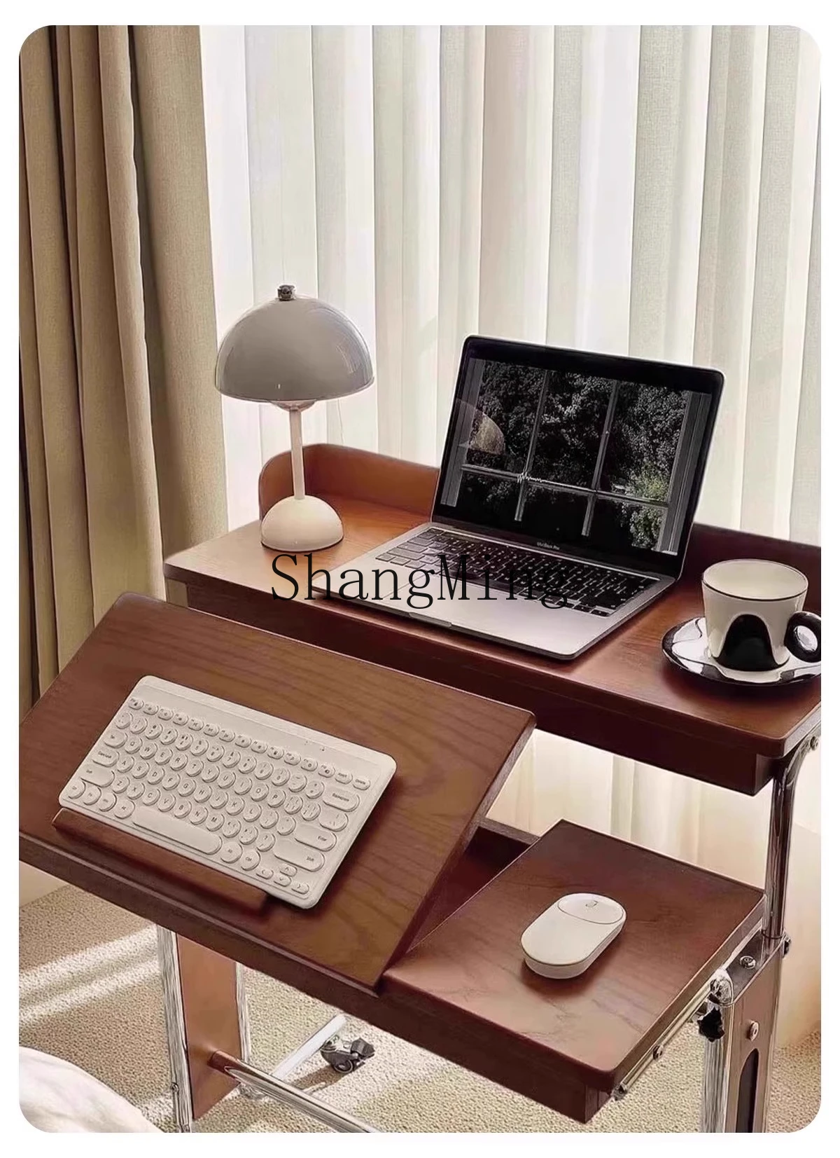 ZYY Home Elevatível Computador Escritório Móveis de madeira maciça Bay Window Cabeceira Banco de trabalho móvel