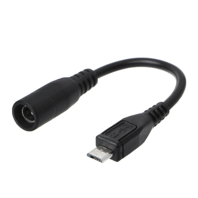 5.5x2.1mm for DC Power Plug Waterproof for Jacket Female To Micro USB Male Adapt