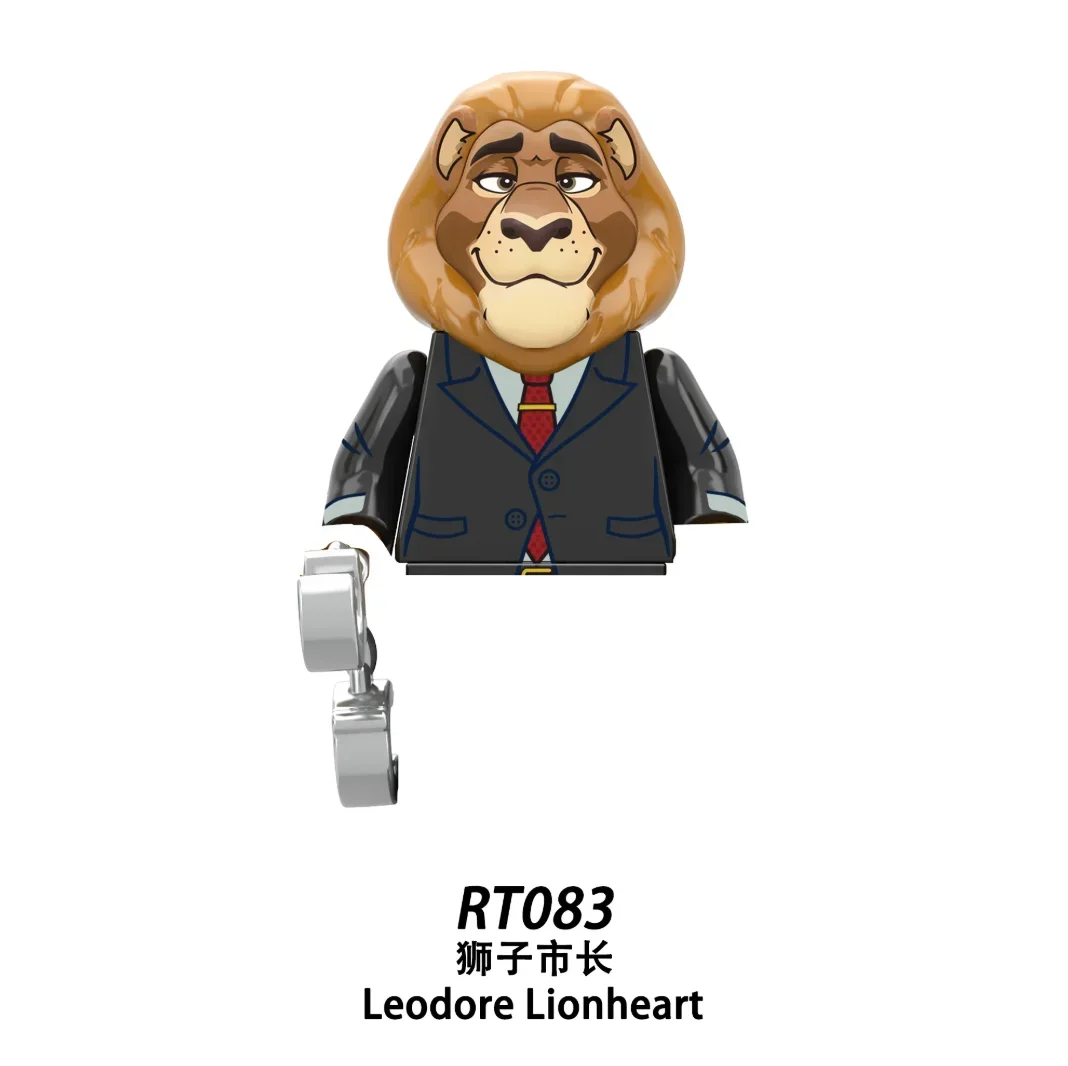 Zootopia Building Block Figures RT8012,Nick, Judy, Dawn Bellwether, Leodore Lionheart,Flash, Chief Bogo, Cartoon Collectible Gif