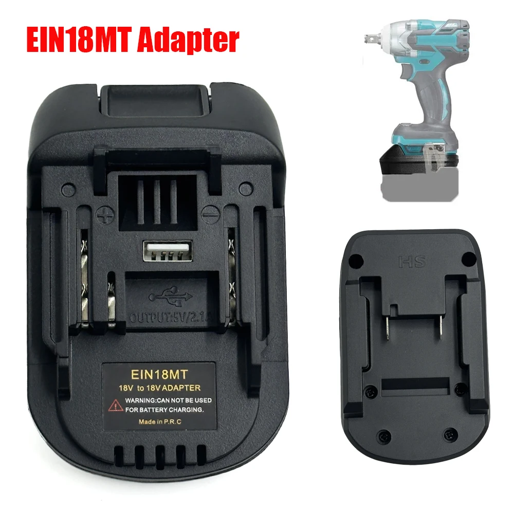 

EIN18MT Battery Adapter For Einhell 18V Convert To For Makita 18V Converter With USB For Makita 18V Electric Tool BAT618 BAT609G