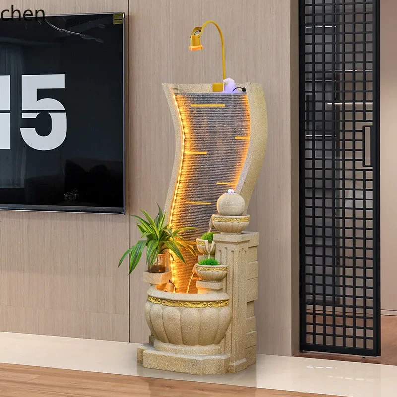 Flowing Water Fountain Circulating  Ornament Fish Tank Floor Decoration Rockery Atomization Humidification Wealth Attraction