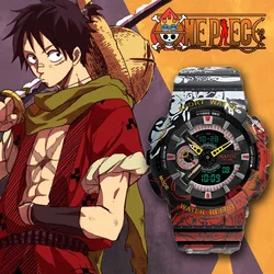 One Piece Dragon Ball Luffy anime peripheral cartoon sports watch creative waterproof multi-functional student electronic watch