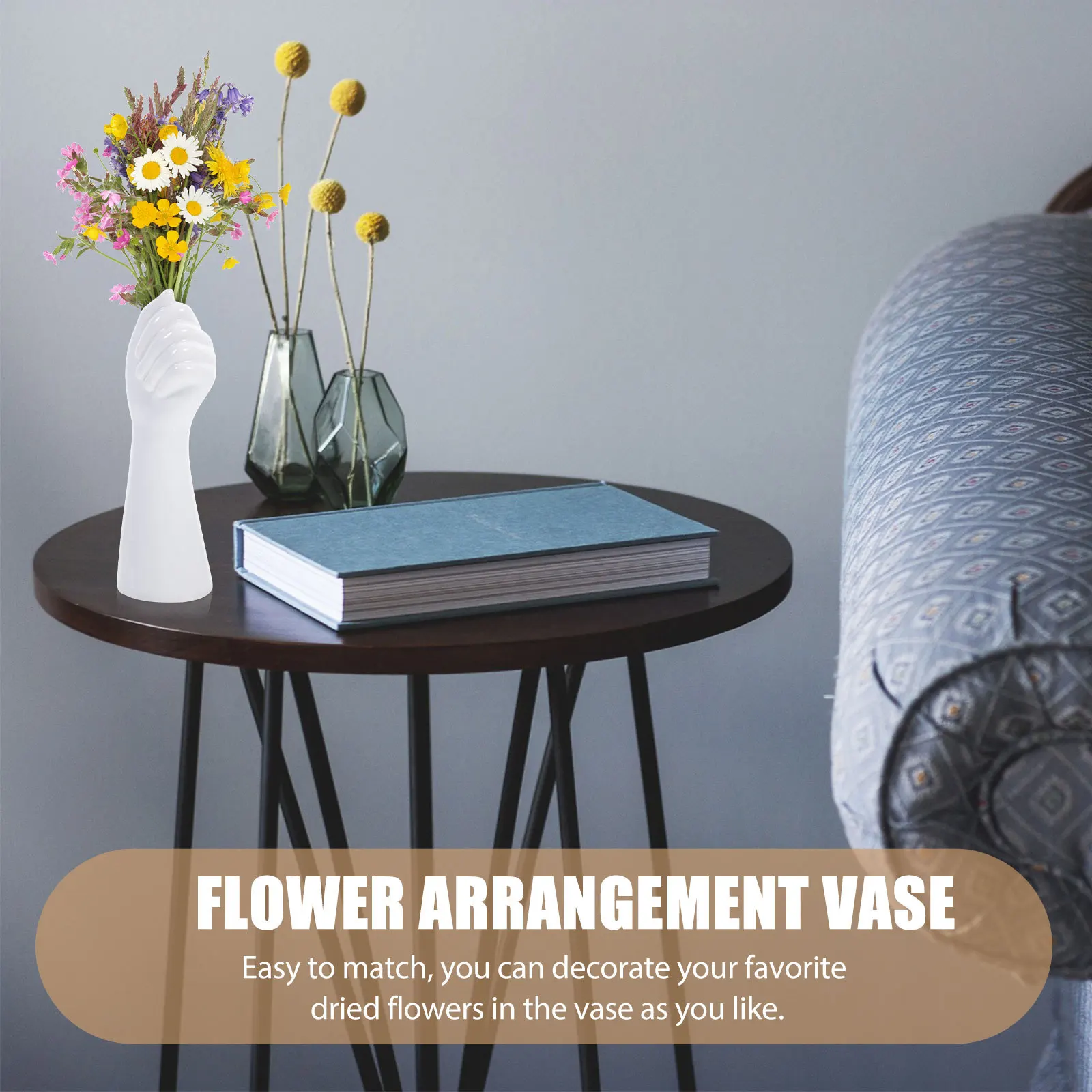 Ceramic Arm Body Shaped Vase Creative Flower Arranging Vase Highlight Charm of Building Birthday Housewarming Gift