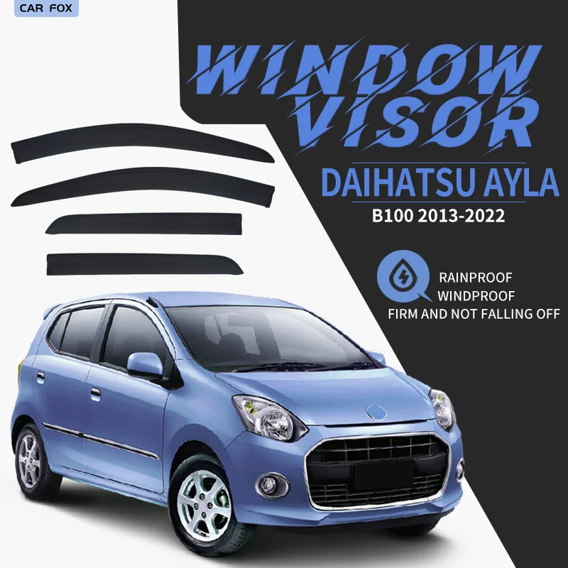 

For Daihatsu Ayla 2013-2022 Plastic Window Visor Vent Shades Sun Rain Deflector Guard For Daihatsu Ayla 2013-2022