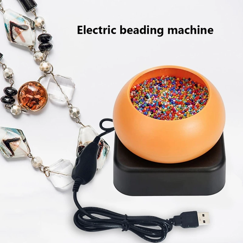 

Y4QE Automatic Bead String Machine DIY Bracelet Bead Loader Beading Spinner Electric