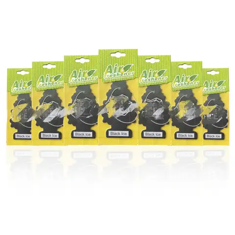 5/10/20pcs Car Air Freshener with Random Shapes & Black Ice Scent, Natural Tea-Scented Paper, Car-Mounted Hanging Type, Car Inte