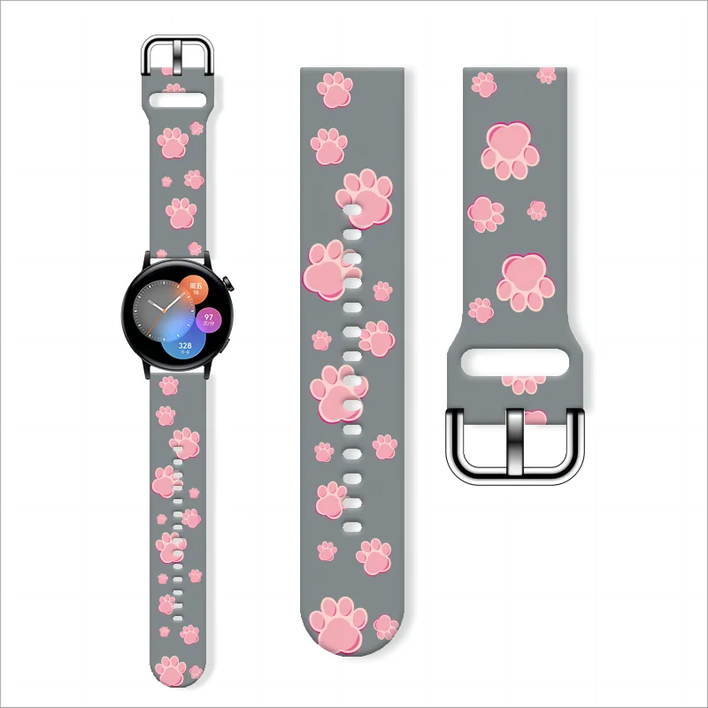 20mm Fashion Printed Strap for Samsung Galaxy Watch 6/5/4 40mm 44mm Replaceable Bracelet 22mm for Amazfit Balance 5pro Watchband