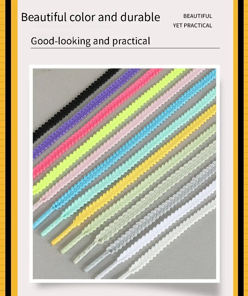 1 Paar elastische Seil-Schnürsenkel für Schuhe, lässige Turnschuhe, Tennisschnürsenkel, flache Schnürsenkel, 120/140/160 cm, Schuhzubehör – Detail 12