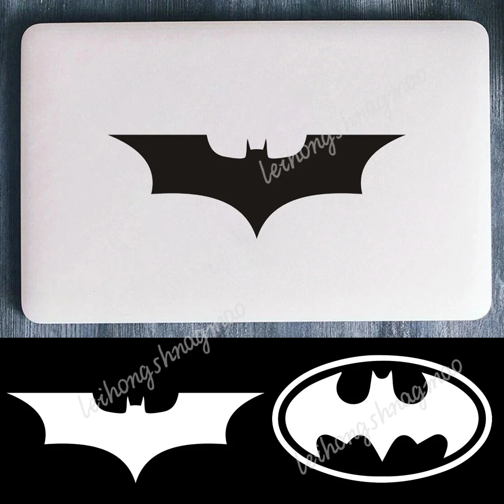 

PVC Die Cut Vinyl Bat Logo Car Decal Black Knight Symbol Used for Laptop Luggage Compartment Car Bumper Scratch Cover Decoration