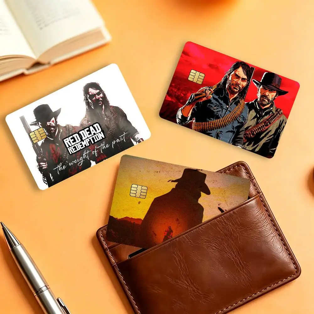 Game R-Red D-Dead R-Redemption 2 Waterproof Card Stickers For Credit Cards Debit Cards And Transit Cards 4pcs