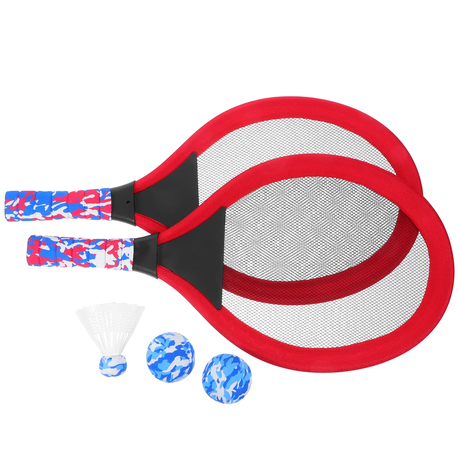 

1Pair 's Tennis Racket Multi-Functional Badminton Tennis Rackets Set for Kindergarten Outdoor Sports Beginner